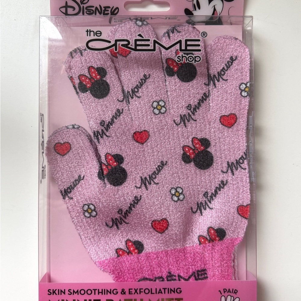 Disney Creme Shop Pink Minnie Mouse Exfoliating Mitt